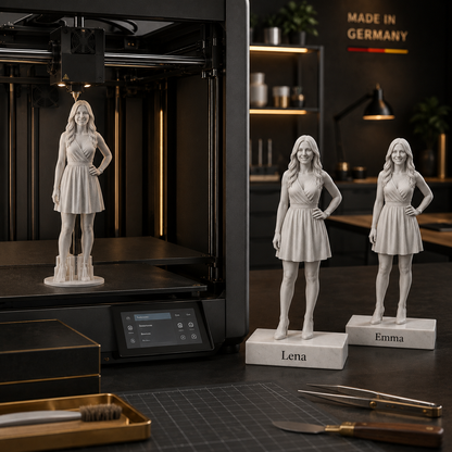 Produktion einer personalisierten 3D-Figur im 3D-Druck