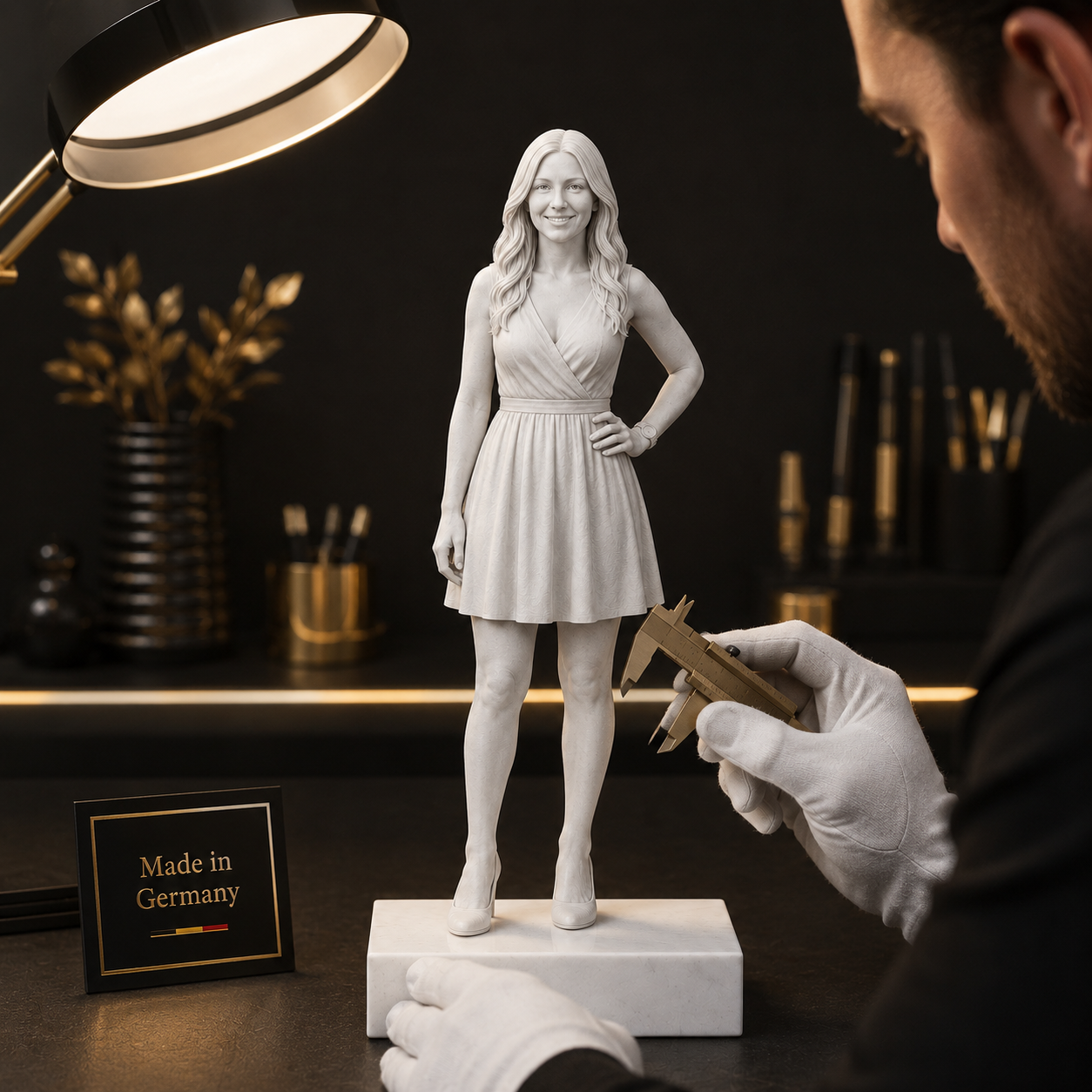 Made in Germany Qualitätskontrolle für personalisierte 3D-Figuren