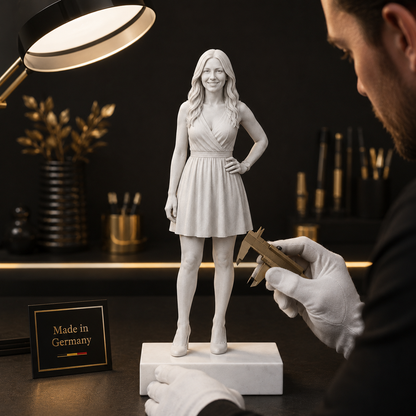 Made in Germany Qualitätskontrolle für personalisierte 3D-Figuren