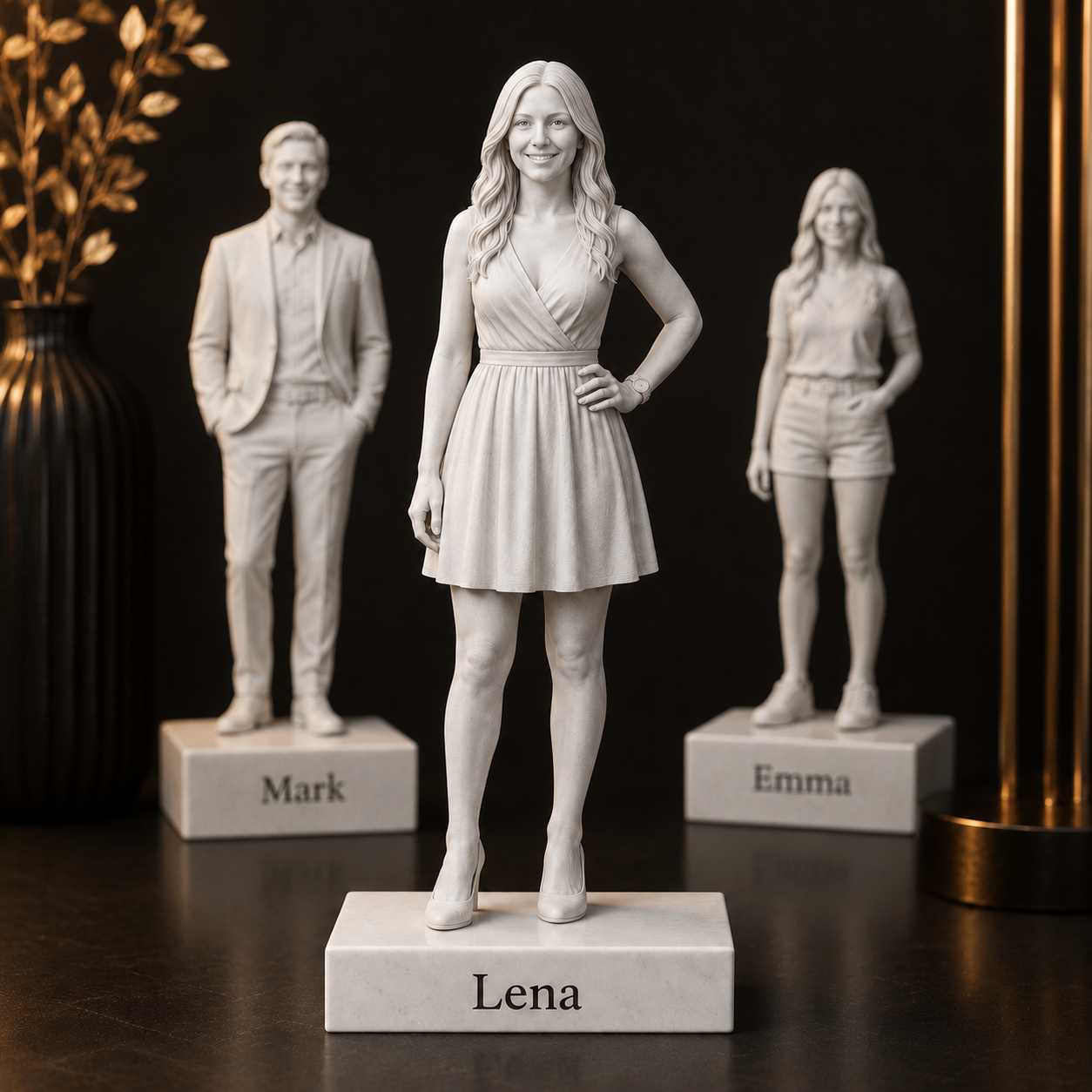 Premium Verkaufsbild für personalisierte 3D-Figuren nach Foto