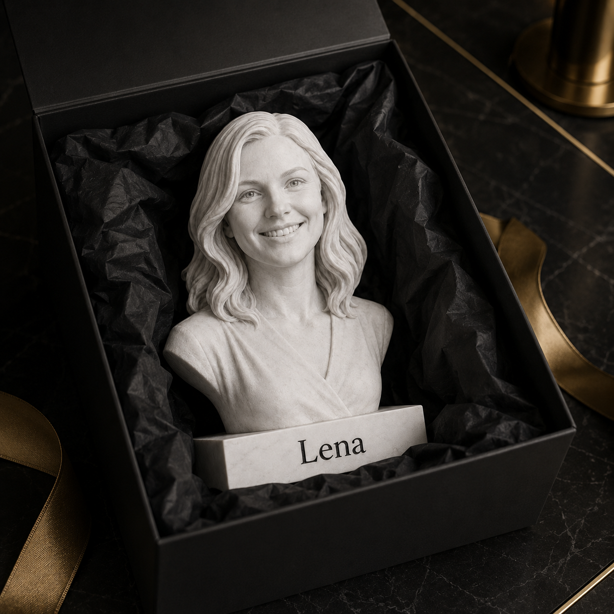 Personalisierte Büste als hochwertiges Geschenk mit Gravur