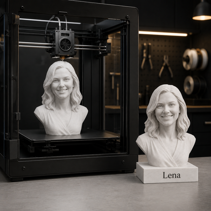 Produktion einer personalisierten Büste im 3D-Druck
